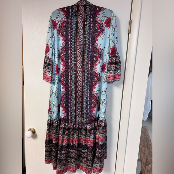 Alice + Olivia Reversible Silk Kimono Duster - Size XS/S - Picture 2 of 5